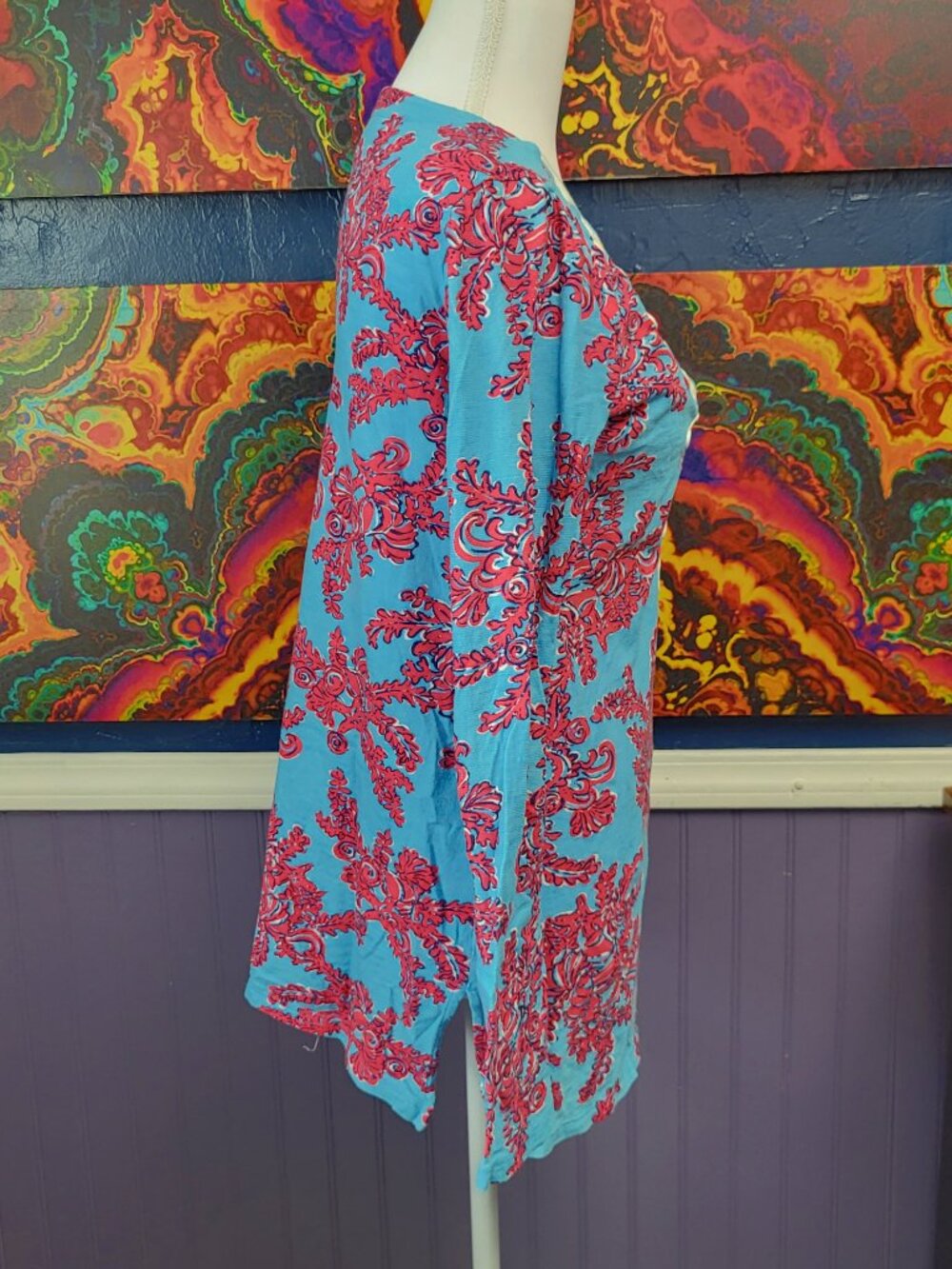 Lilly Pulitzer ~Sz S ~Westley Tunic w/ Braided Accent Shirt~Excellent Condition - Picture 3 of 9